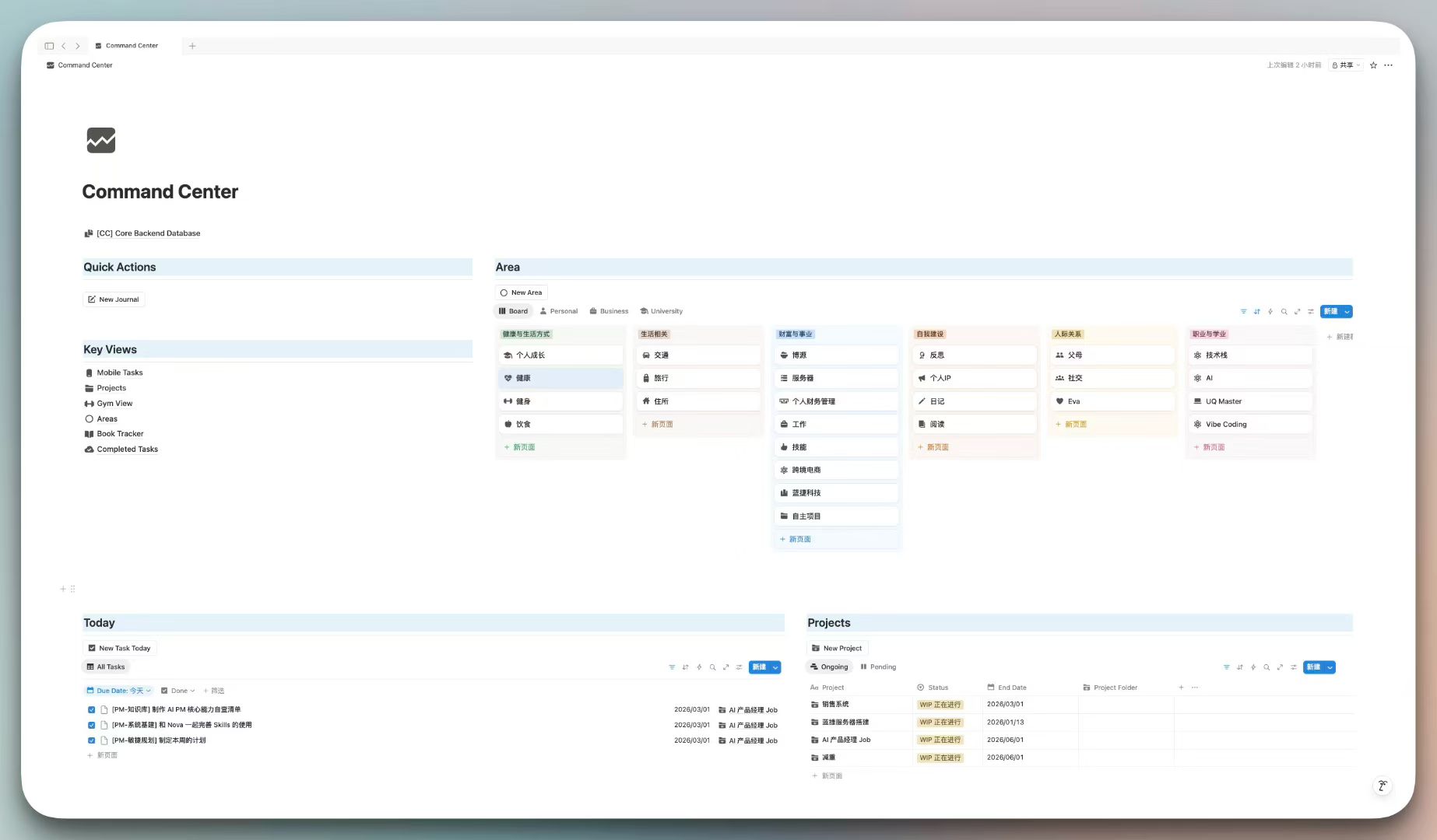 我的 Notion Life OS